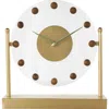 Vivian Lune Home Modern Black Metal Clock In Gold