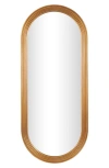 Vivian Lune Home Oval Wooden Wall Mirror In Brown
