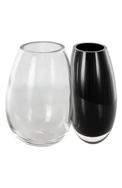 Vivian Lune Home Recycled Glass Vase In Black