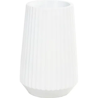 Vivian Lune Home Resin Vase In White