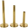 Vivian Lune Home Set Of 3 Taper Candleholders In Gold