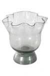 Vivian Lune Home Speckled Glass Vase In Black