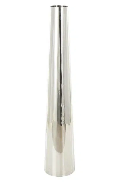 Vivian Lune Home Stainless Steel Vase In Silver