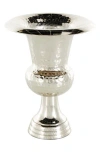Vivian Lune Home Textured Metal Vase In Silver