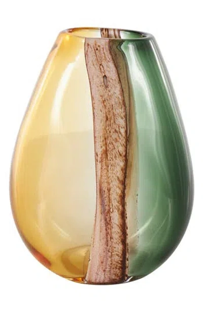 Vivian Lune Home Tricolor Glass Vase In Multi Colored