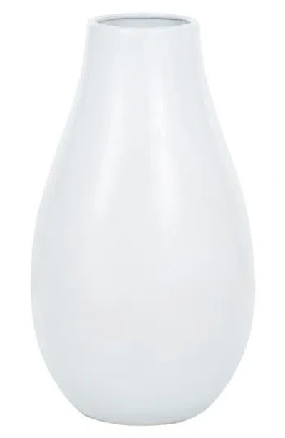 Vivian Lune Home White Ceramic Vase