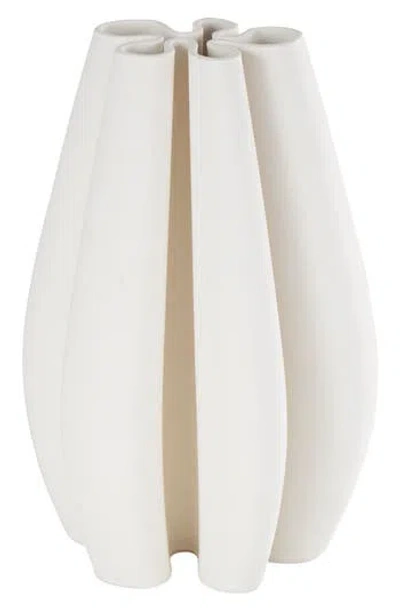 Vivian Lune Home White Ceramic Vase