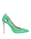Vivian Woman Pumps Green Size 7 Textile Fibers