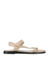 Vivian Woman Sandals Beige Size 10 Soft Leather In Beige