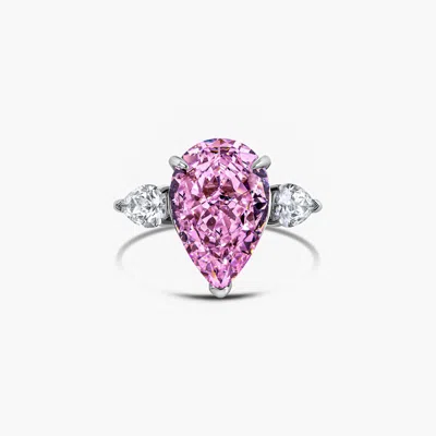 Viviana Halil Women's Pink / Purple / Silver The Georgina Ring In Sterling Silver, Pink