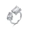 Viviana Halil Women's The Amal Premium Zirconia Ring In Sterling Silver Adjustable
