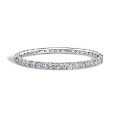 Viviana Halil Women's The Eternity Moissanite Bangle In Sterling Silver