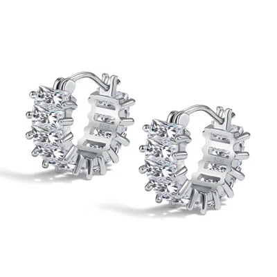Viviana Halil Women's The Gigi Earrings – Sterling Silver Modern Huggies