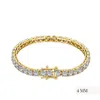 Viviana Halil Women's The Luxxe Tenné Premium Zirconia Bracelet In Gold Coated Sterling Silver Size Four Mm