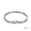 Viviana Halil Women's The Luxxe Tenné Premium Zirconia Bracelet In Sterling Silver Size Four Mm
