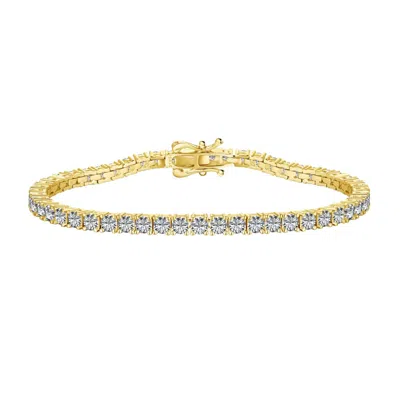 Viviana Halil Women's The Petite Luxxe Tenné Premium Zirconia Bracelet In Gold Coated Sterling Silver Size Two Mm