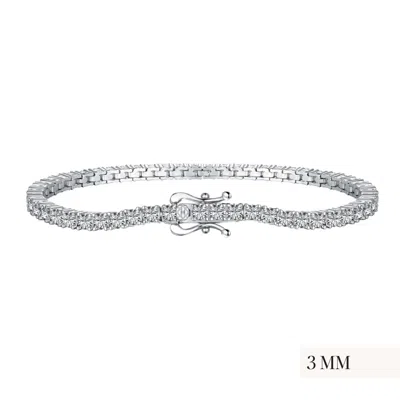 Viviana Halil Women's The Petite Luxxe Tenné Premium Zirconia Bracelet In Sterling Silver Size Three Mm
