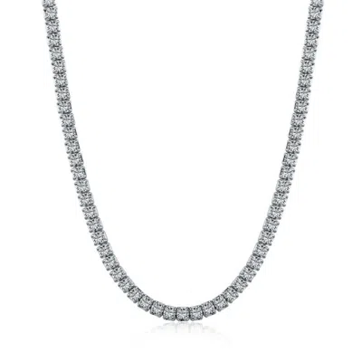 Viviana Halil Women's The Petite Luxxe Tenné Premium Zirconia Necklace In Sterling Silver