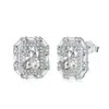 Viviana Halil Women's White / Silver The Laurent Premium Zirconia Earrings In Sterling Silver