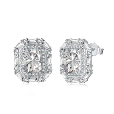 Viviana Halil Women's White / Silver The Laurent Premium Zirconia Earrings In Sterling Silver