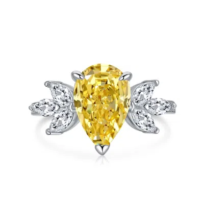 Viviana Halil Women's Yellow / Orange / Silver The November Ring In Sterling Silver