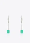 Vivid Jewelers Special Order - Certified Colombian Emerald Line Earrings With Convertible Studs In Green