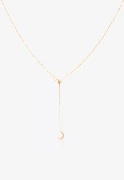 Vivid Jewelers Special Order- Bespoke Arabic Letter ر Necklace In Yellow-gold And Diamonds