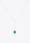 Vivid Jewelers Special Order- En-v Necklace In White-gold With Zambian Emerald In White Gold