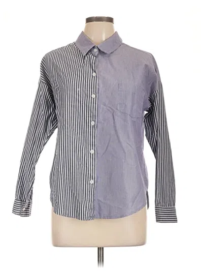 Pre-owned Vivid Long Sleeve Button Down Shirt In Gray