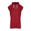 Vivida Essential Poncho Towel Changing Robe - Rhubarb Red In Red