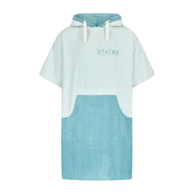 Vivida Green / Blue Original Poncho Towel Changing Robe - Seafoam Green / Turquoise Teal In Green/blue