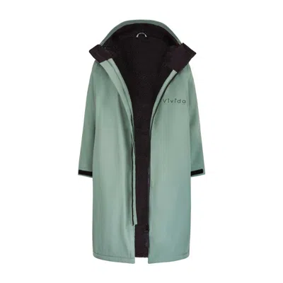 Vivida Women's All Weather Sherpa Changing Robe - Aventurine Green