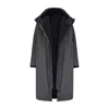 Vivida Women's All Weather Sherpa Changing Robe - Fossil Black In Black