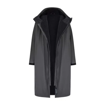 Vivida Women's All Weather Sherpa Changing Robe - Fossil Black