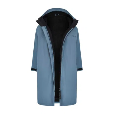 Vivida Women's All Weather Sherpa Changing Robe - Mineral Blue