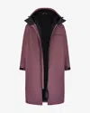 Vivida Women's Pink / Purple All Weather Sherpa Changing Robe - Dusky Damson In Pink/purple