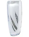 Vivience 11.5"h White Inner With Black Strokes Double Wall Glass Vase