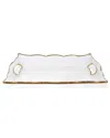 Vivience 11.5in Rectangular Glass Tray With Handles