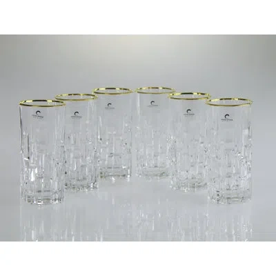 Vivience 11.5oz. Highball Glass Set In Gold