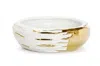 Vivience 11"d White And Gold Fruit Bowl