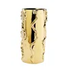 Vivience 12"h Gold Metallic Vase Swivel Design