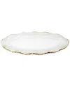 Vivience 18in Glass Plate With Scalloped Rim