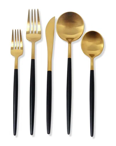 Vivience 20pc Morne Flatware Set In Gold