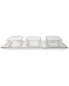 Vivience 3 Bowl Relish Dish Glass