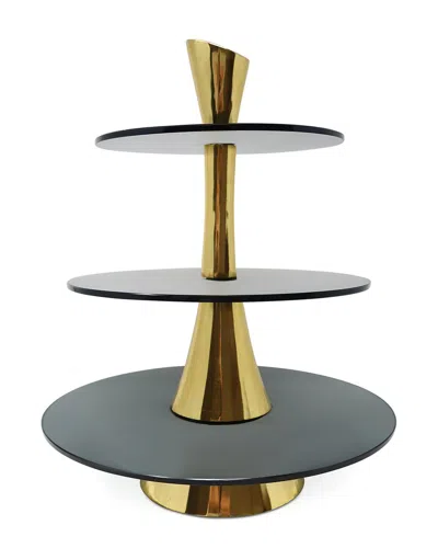 Vivience 3-tiered Cake Stand Centerpiece In Gold