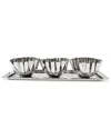 Vivience 4pc Bowls & Stainless Steel Tray Set In Silver