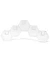 Vivience 5-light Crystal Hexagon Cluster Candle Holder In White