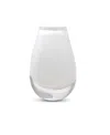 Vivience 6.5"h White Glass Bud Vase In Clear,white