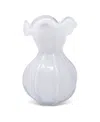 Vivience 6.75"h Glass Vase In White
