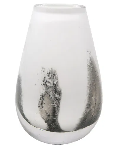 Vivience 6.5in Glass Bud Vase In White